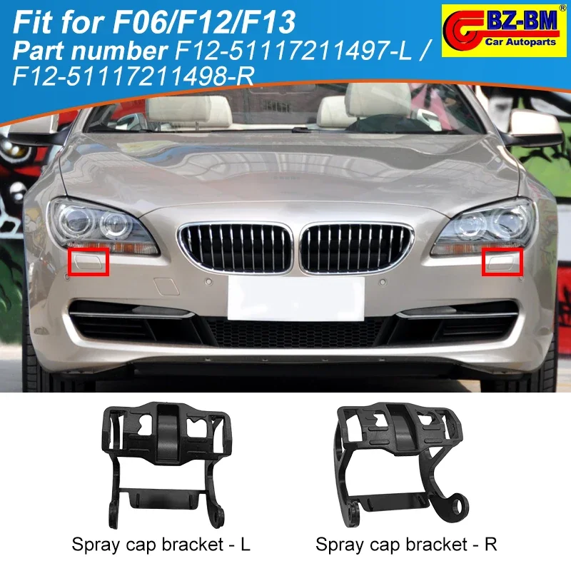 

Front Bumper Headlight Headlamp Washer Nozzle Cover For BMW 6 Series F06 F12 F13 51117211497 51117211498 51117282911 51117282912