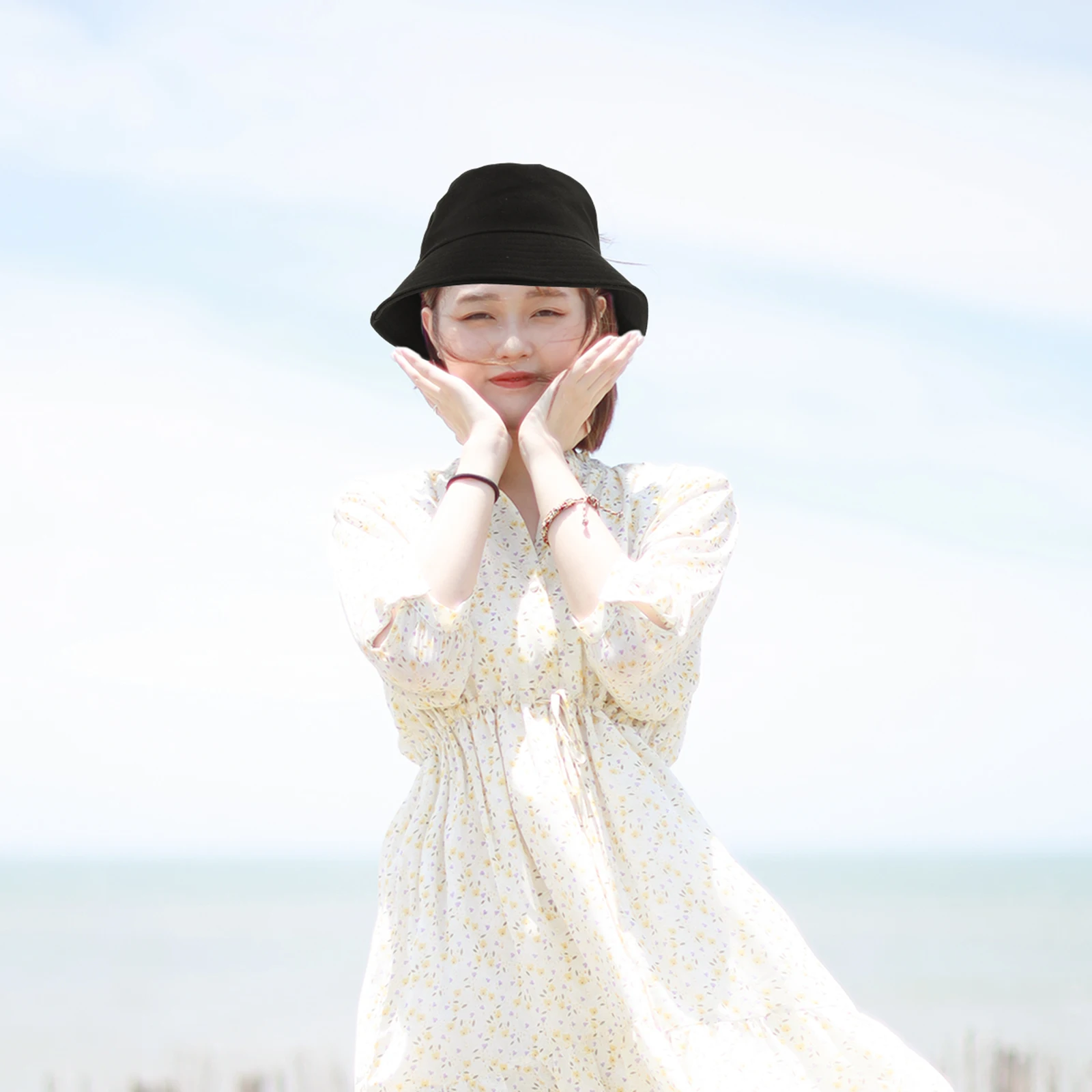 

Fisherman Breathable Protection Cotton Beach Sun Protection Outdoor Breathable Cotton Hat Bucket Hat Lightweight Casual