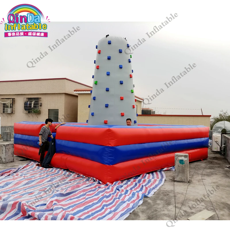 6*6*5m Inflatable Bouncer Games Climbing Tower,exciting Sport Inflatable Rock Climbing Wall For Sale