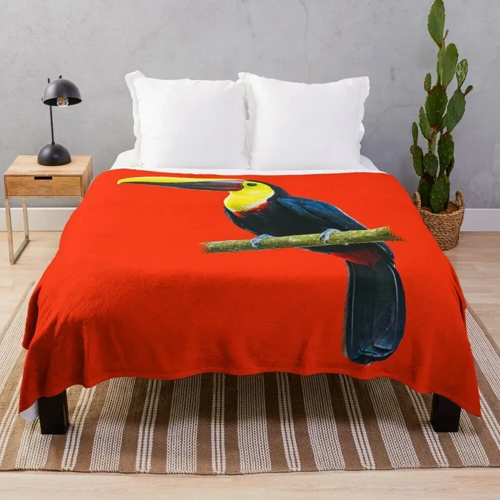 Toucan on a Branch Throw Blanket Blankets Sofas Of Decoration warm winter Decorative Sofas Hairys Blankets