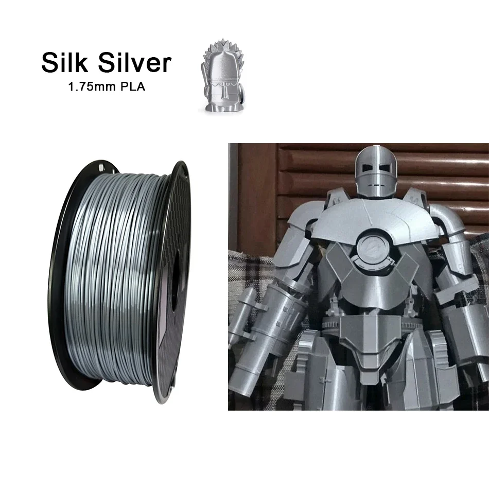 200g Silk PLA 3D Printer Filament Metallic Color 1.75mm Sublimation Extrudeuse Filament 3D - Image 2