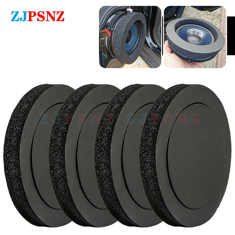 4/5/6,5 Zoll Auto Lautsprecher Ring Bass Tür Trim Schalldämmung Baumwolle Audio Lautsprecher Sound Selbstklebende Isolierung Ring Universal – Detail 4