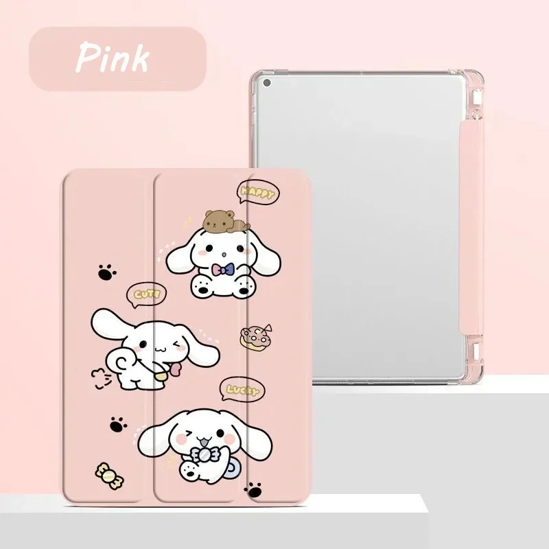 

Милый мультяшный чехол Cinnamoroll для iPad с отсеком для стилуса, для моделей 11-го, 10-го, 10.9-дюймовых, 9-го, 8-го поколений, 10.2-дюймовых, 2024 Air6, Pro 11-дюймовых, Mini6, 8.3-дюймовых