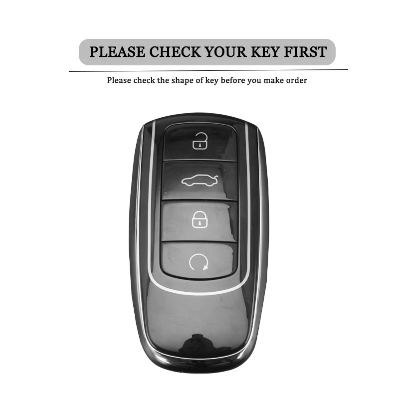 Carbon Fiber Style Keyless Car Keys Accessories Holder Key Shell Case for Chery Omoda Tiggo 5 7 8 Arrizo 5 Plus Exeed VX RX PHEV