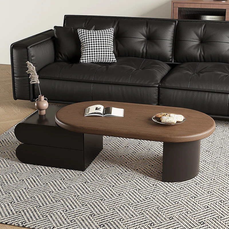 

Small apartment medium ancient style modern simple walnut tea table
