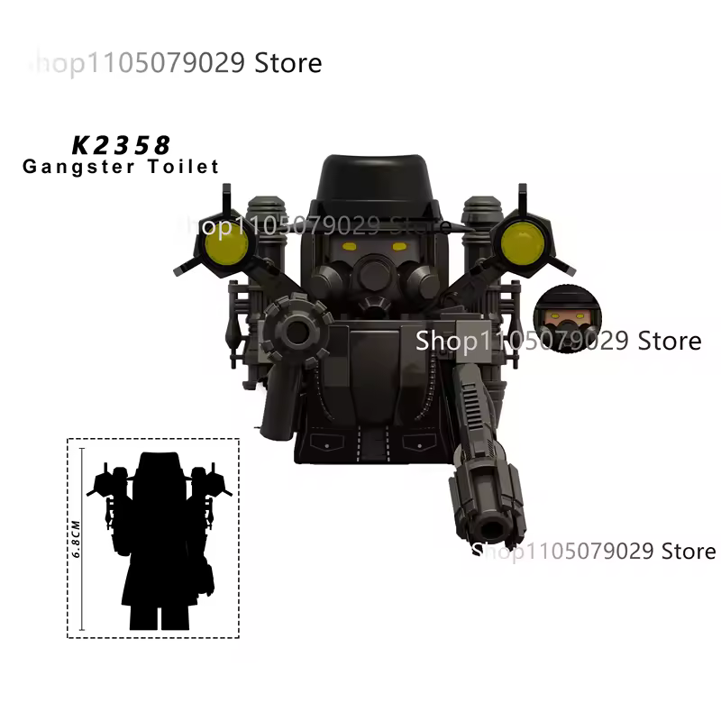 New KDL SWAT Skibidi Toilet Man Figures Anime Block Toys TvMan Titan Cameraman Speakerman Bricks Model Toy Birthday Gift - Image 45