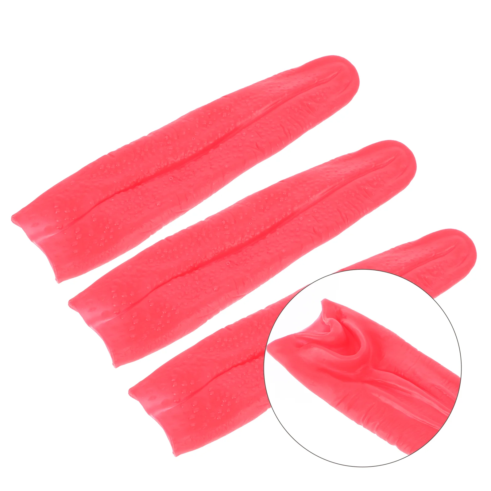 

3 Pcs Artificial Red Long Tongue Festival Cosplay Prop Simulation Party Costume Creative Rubber Halloween