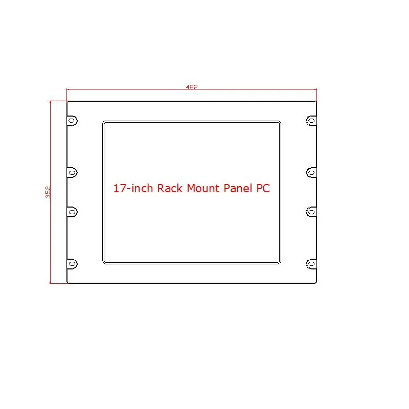 Rack Mount Industrial Panel PC, 17 inch LCD, With Core 6/8/10th Gen. Core i3/i5/i7 Processor, 4COM/4USB/GLAN, Customized I/Os