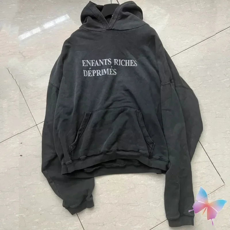 Vinatge Hiphop Street ERD Hoodies Classic Letter Print Hooded Sweatshirts Winter Casual Loose Black Hoody Men Women Cleanfit