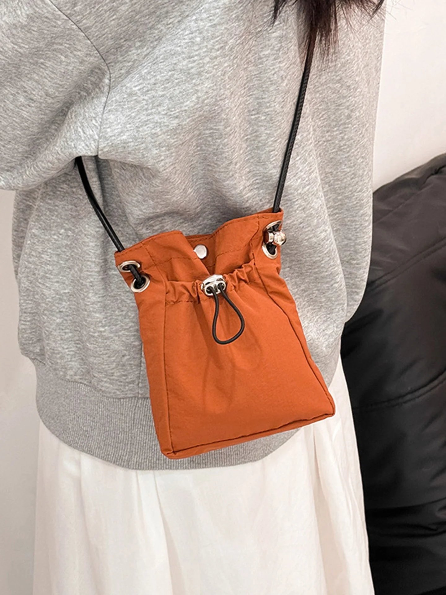 

mat Japanese Sle Canvas Phone Bag Women Lightweight Crossbody Wallet Versatile New 2025 Single oulder Bag