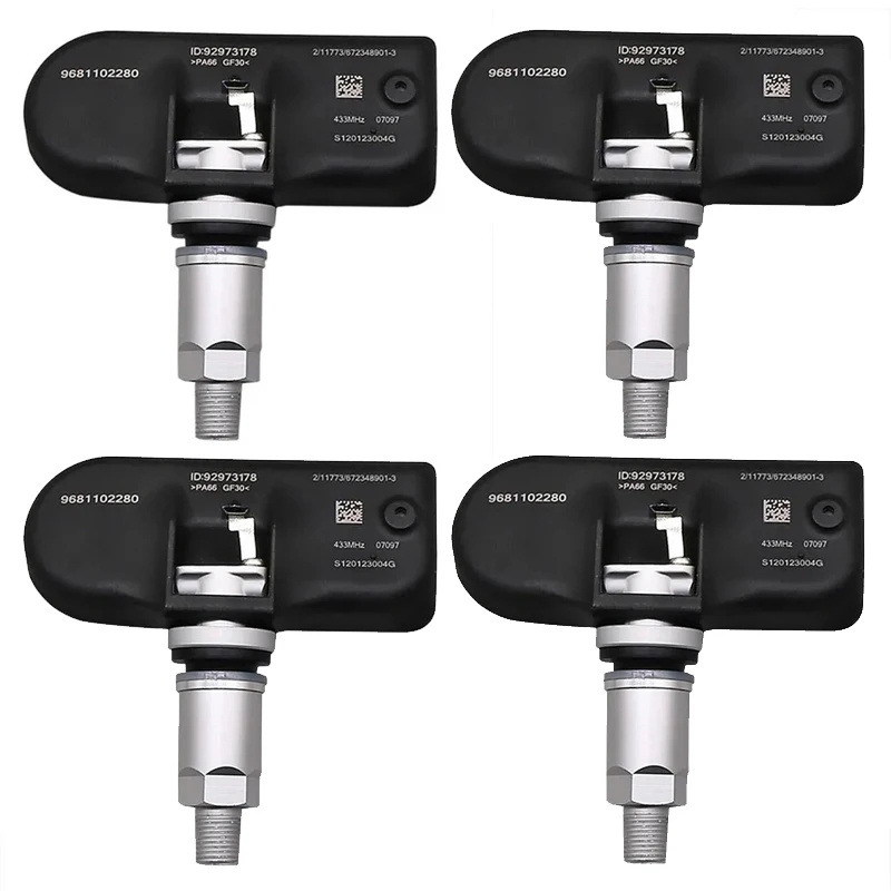 

1/4PCS TPMS Car Tire Pressure Sensor 9681102280 433MHz for Citroen C4 C5 C6 C8 Peugeot 1007 207 307 508 807 Lancia Voyager