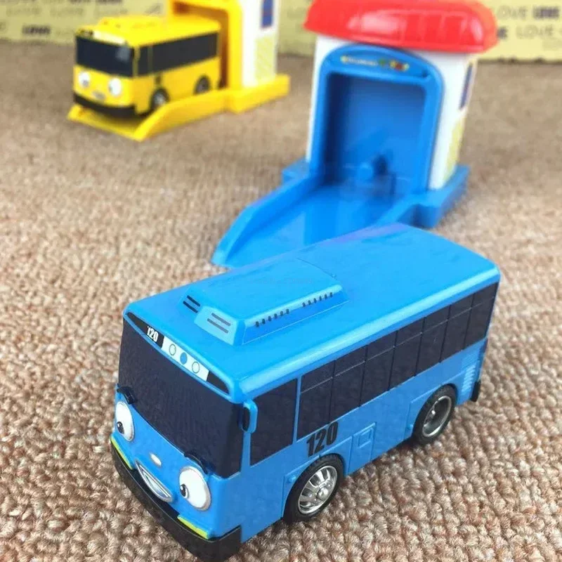 Scale Figures Model Small The Little Bus Children Miniature Bus Plastic Baby Oyuncak Garage Tayos Doll Kids Toy Birthday Gift