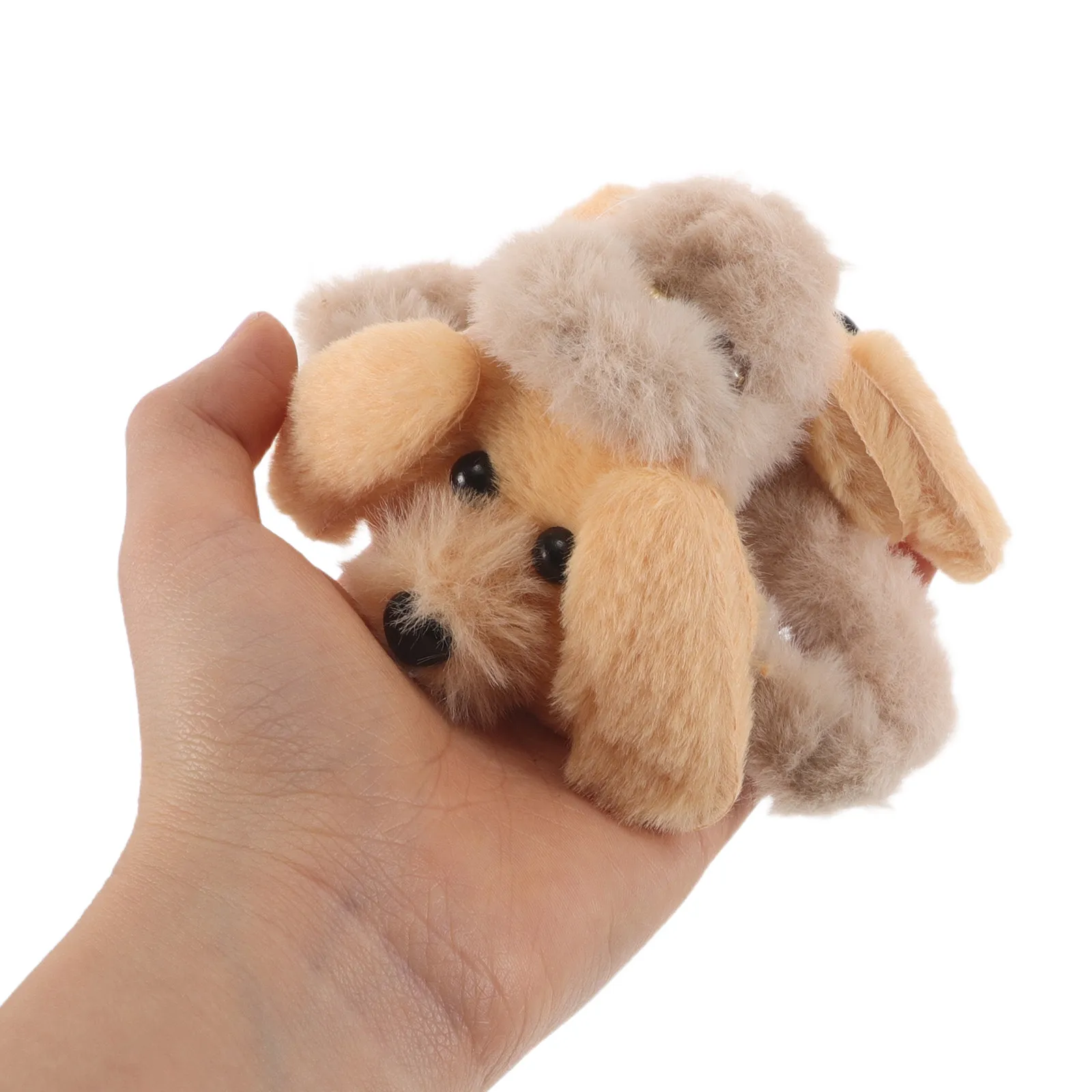 

4Pcs Puppy Dog Hair Clips Brown Soft Jaw Clamp Non Slip Strong Hold Thick Hair Claw for Women Winter Styling Ladies’ Jaw Clamp
