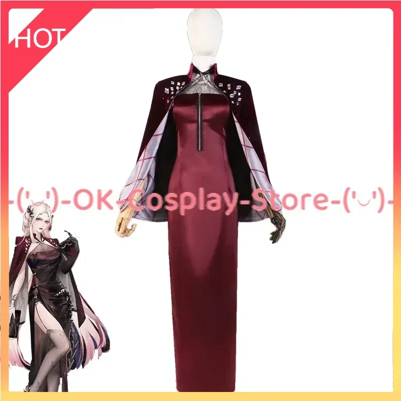 Game Path to Nowhere Eirene Cosplay Costume Women Red Cheongsam Dress Party Suit Hallween Carnival Uniforms Custom Made