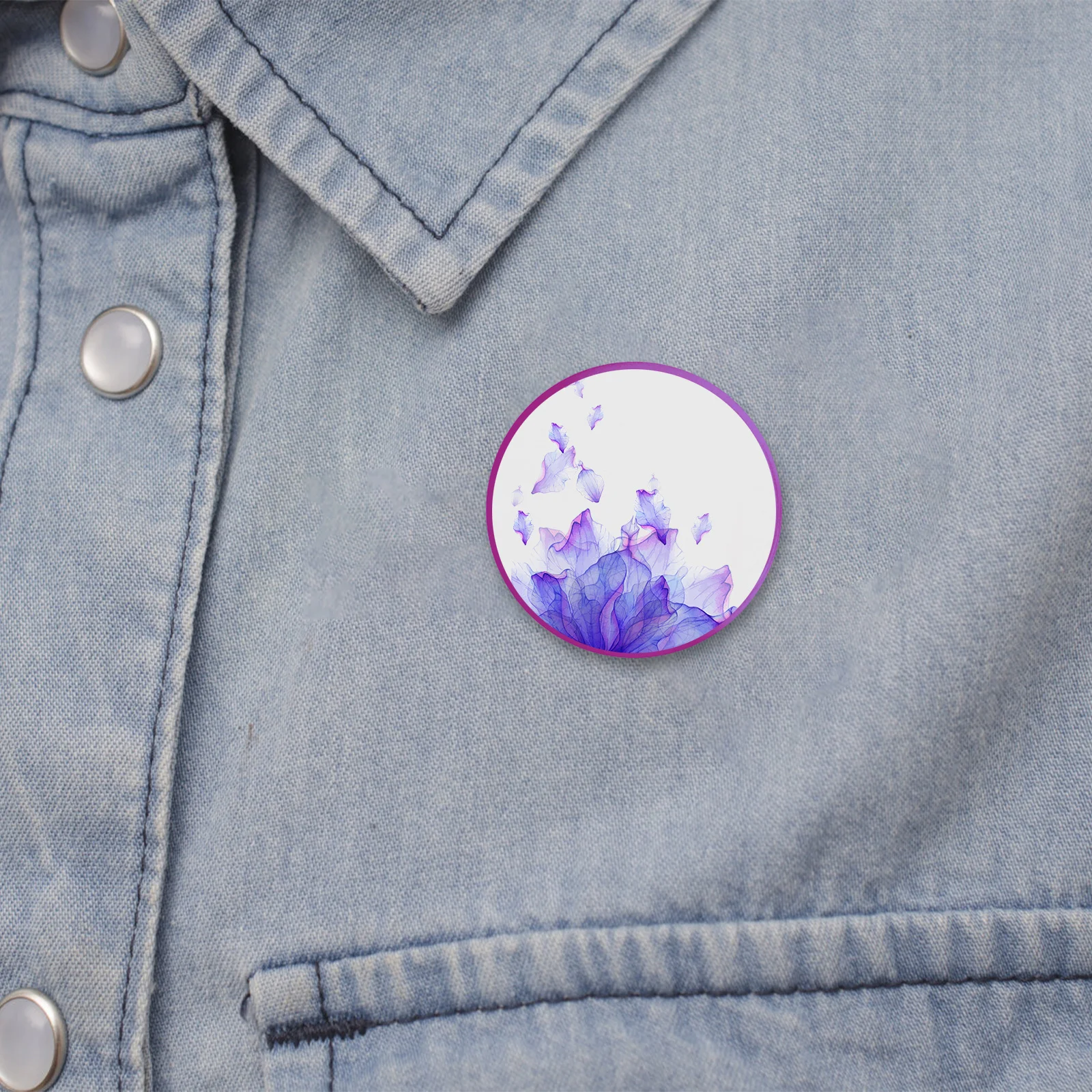 100Pcs DIY Button Making Paper Blank Round Sheets for Hand Painting Drawing Custom Badges Craft Projects Printable Pins Graffiti