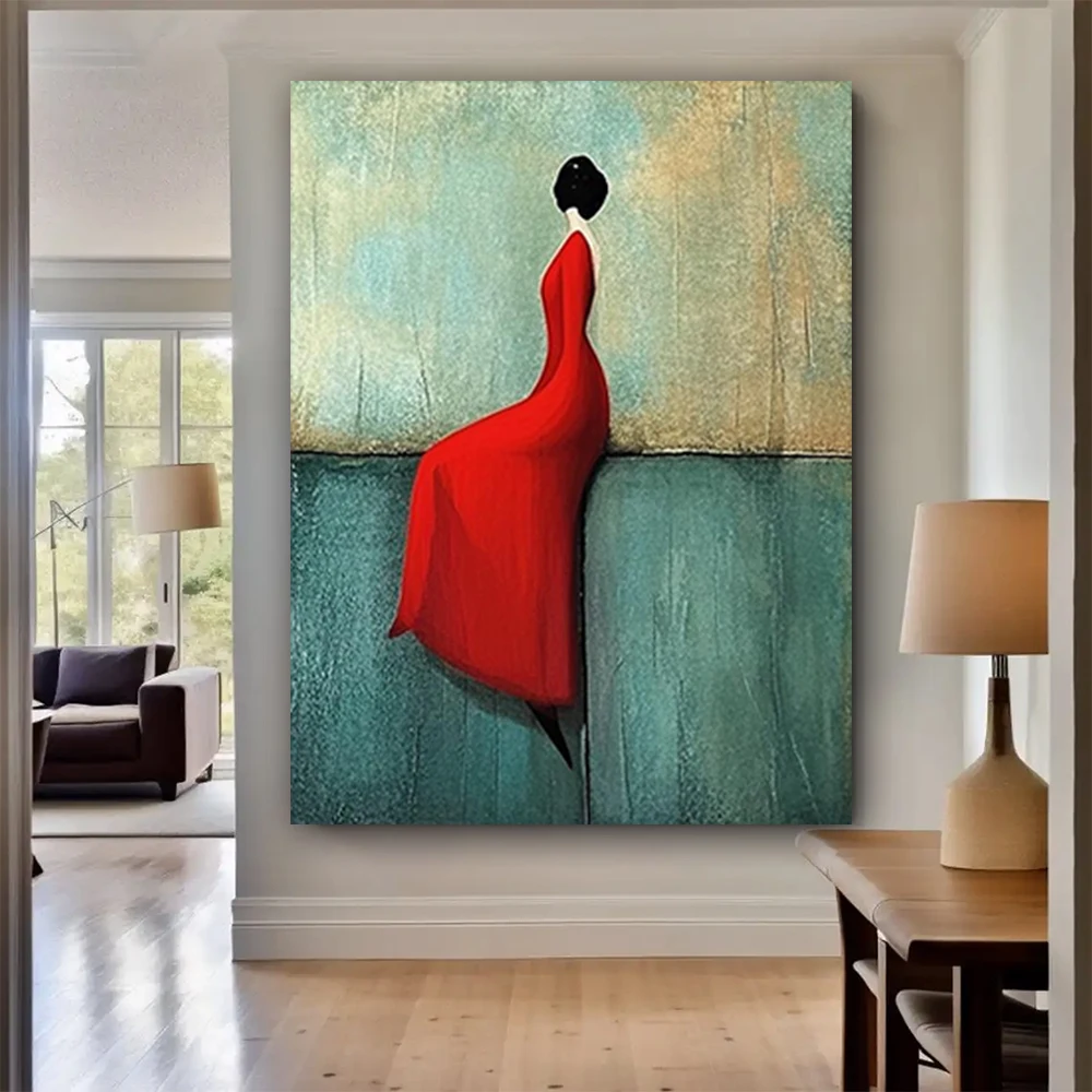 Large scale fashion abstract figure decoration mural handmade oil painting canvas modern art texture painting home decoration mu