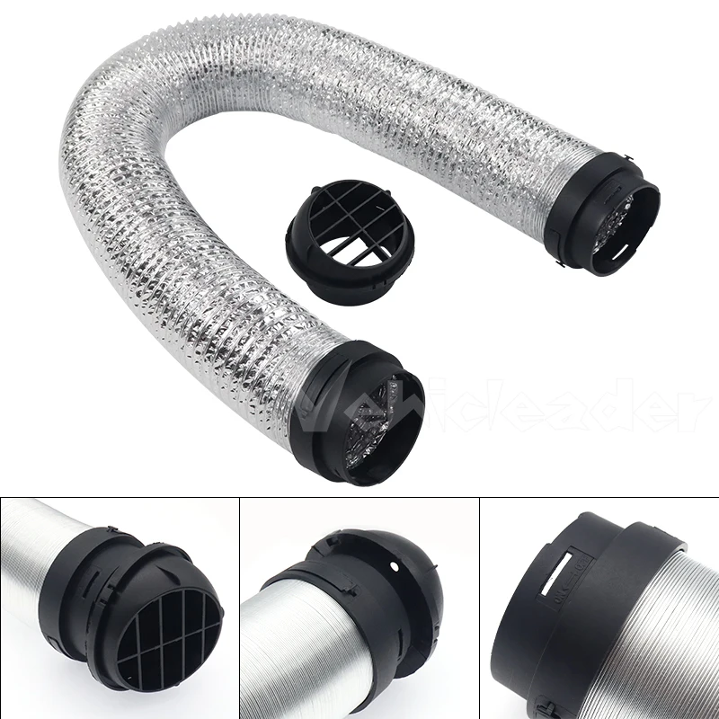 

80mm Diesel Heater Duct Ventilation Auxiliary Duct Flexible Ducting Extends To 1.5m Easy To Install Heater Air Duct Hose