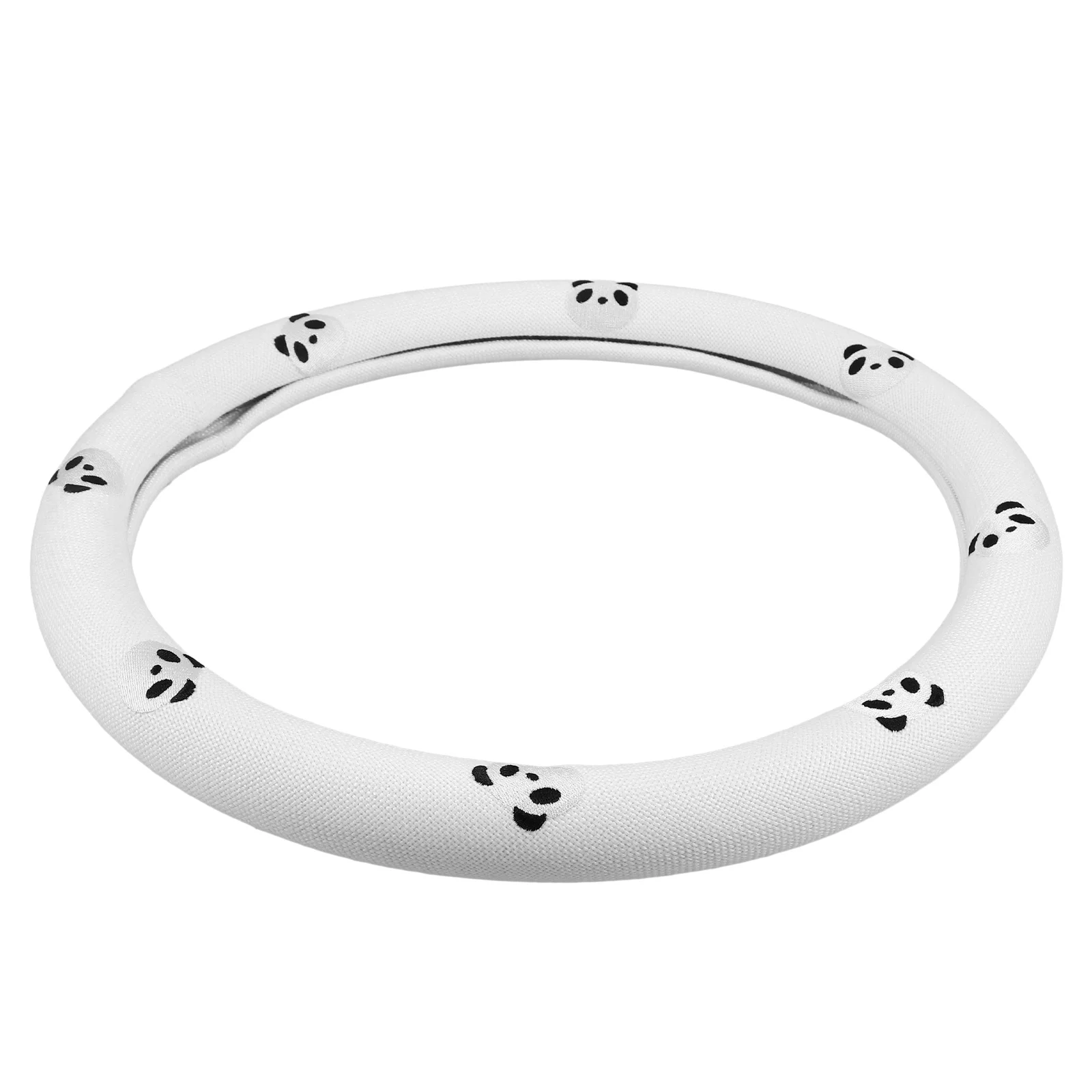 

Cute Cartoon Steering Wheel Cover Embroidered Panda Design Universal For Car Suv Truck Anti Slip Breathable Durable Protector