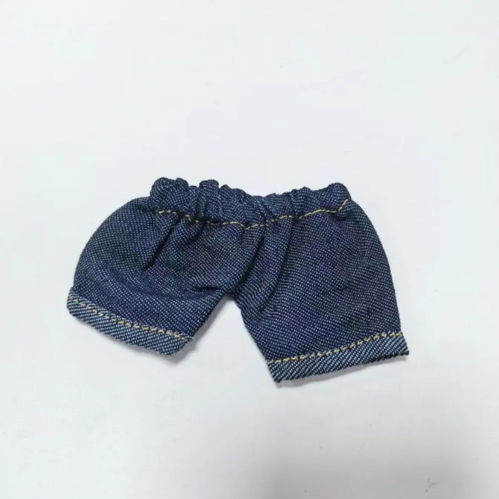 

Новая повседневная одежда, хлопковая кукольная одежда, милые модные кукольные брюки, костюм, мини-разноцветные джинсовые шорты для хлопковой куклы 17 см