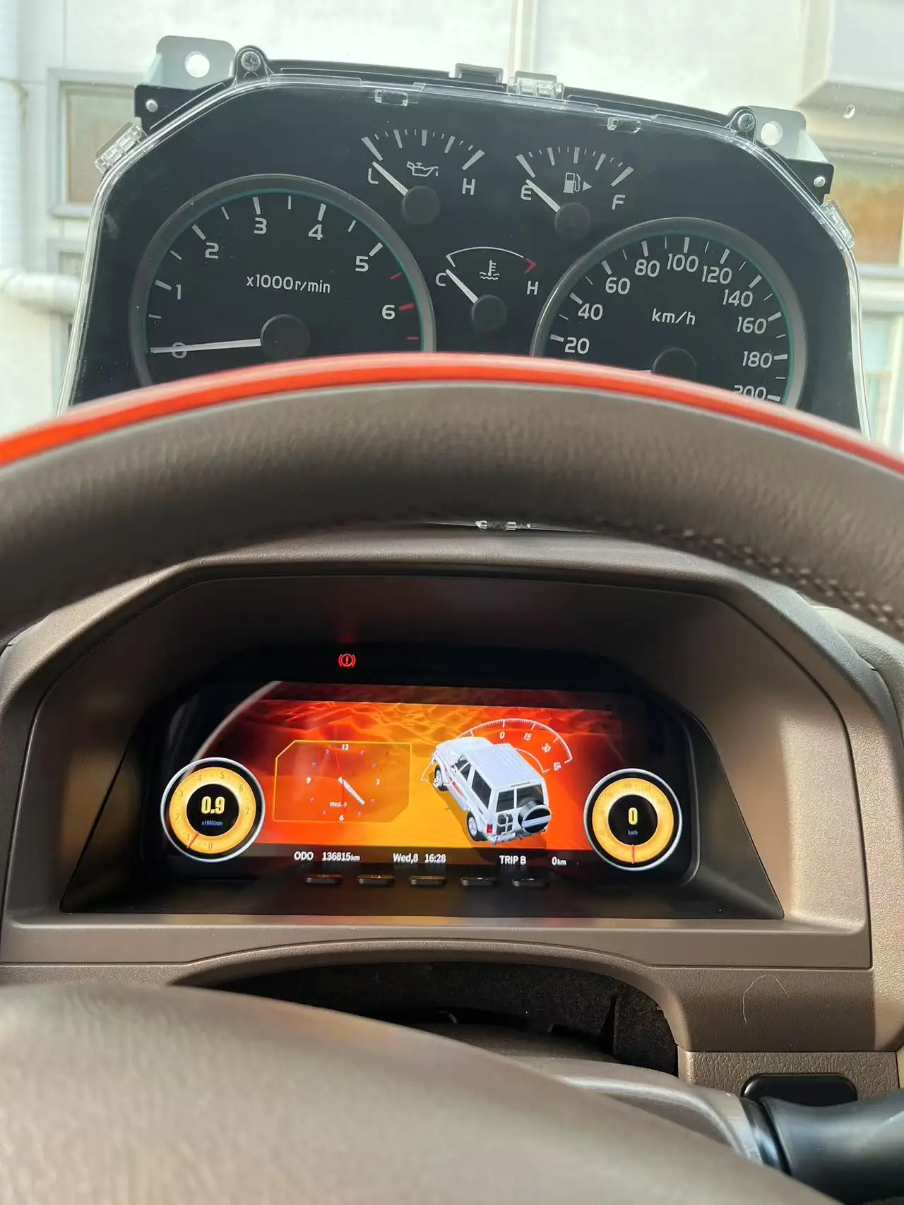 لتويوتا لاند كروزر LC70/76/78/79 2007-2024 سيارة الرقمية العنقودية أداة افتراضية عداد السرعة 12.3 "LCD لوحة القيادة