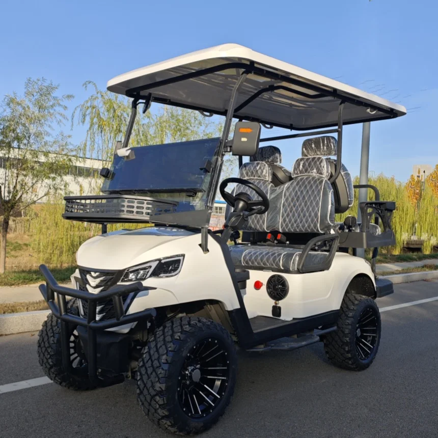 Golf Cart Electric Cargo Box For Electric Golf Cart Sunshine Curtain Dashboard With Entertainment Function Touch Display Screen