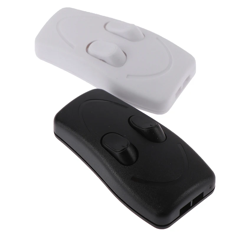 1 pcs black white color double control switch floor light table lamp push button switches two-button in line switch