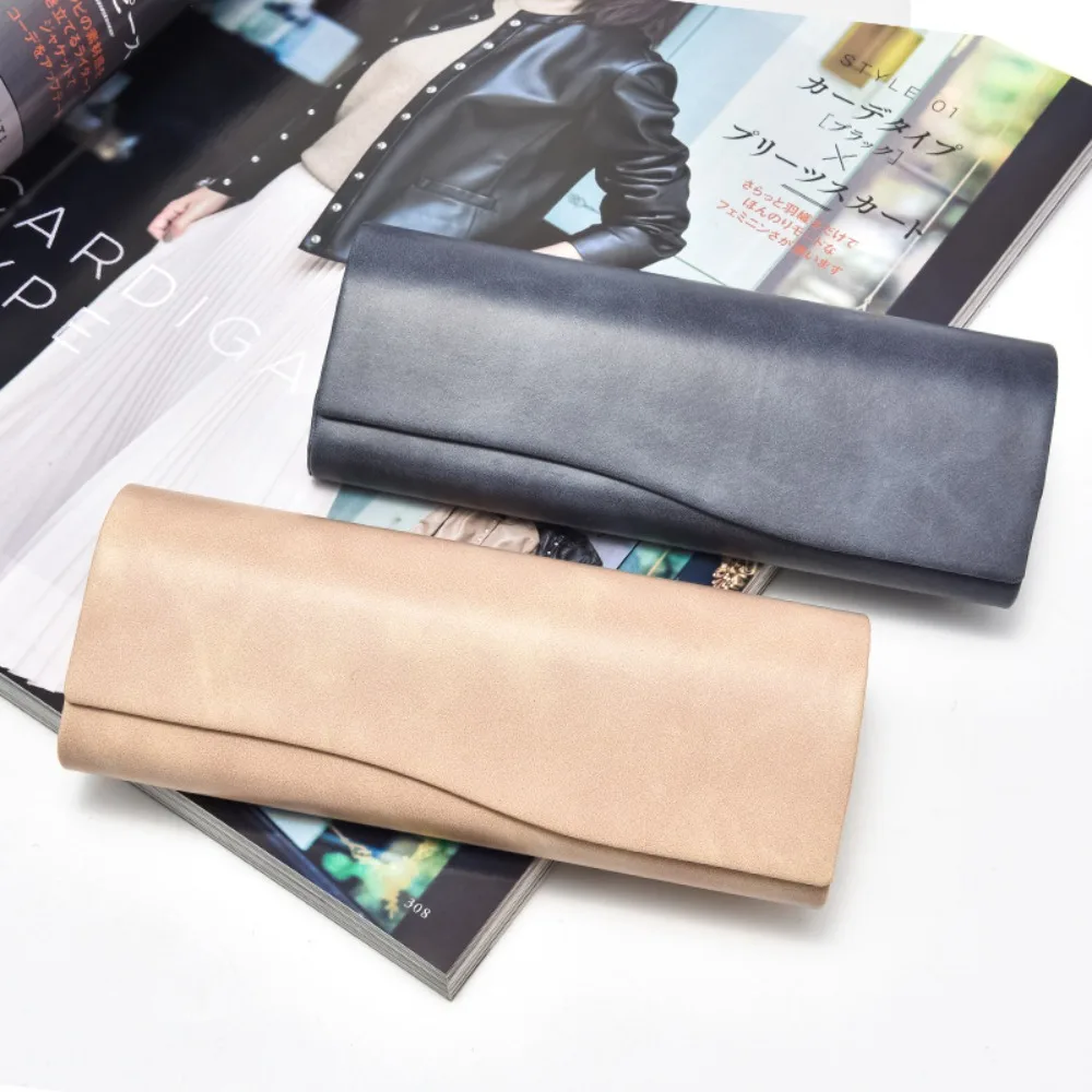 

New Fashion PU Leather Cover Sunglasses Case for Women Men Glasses Portable Soft Glasses Pouch Bag Accessories Glasses Box