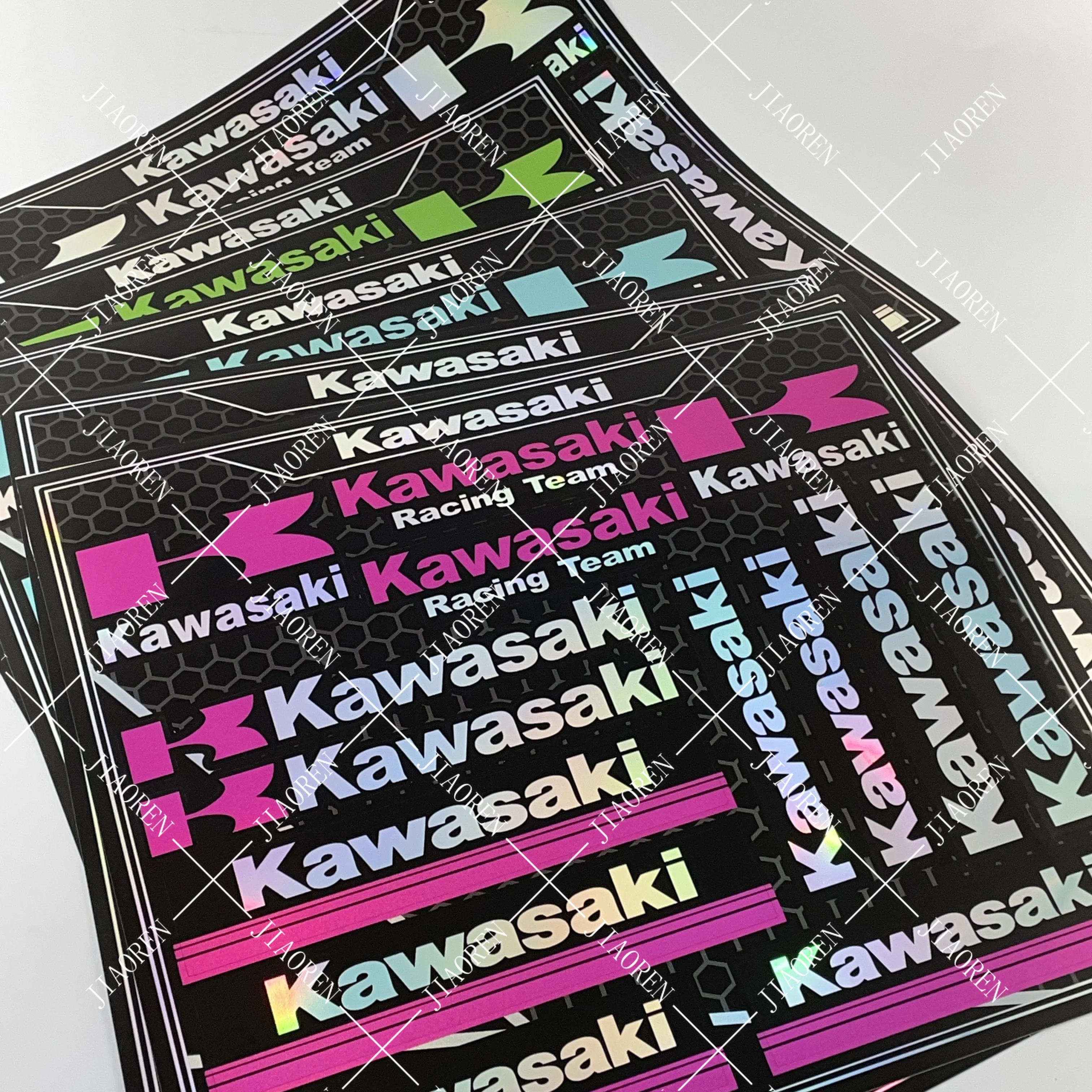 

Виниловые лазерные наклейки Kawasaki, наклейки на мотоциклетный шлем Z900 Z1000 Z800 Ninja 650