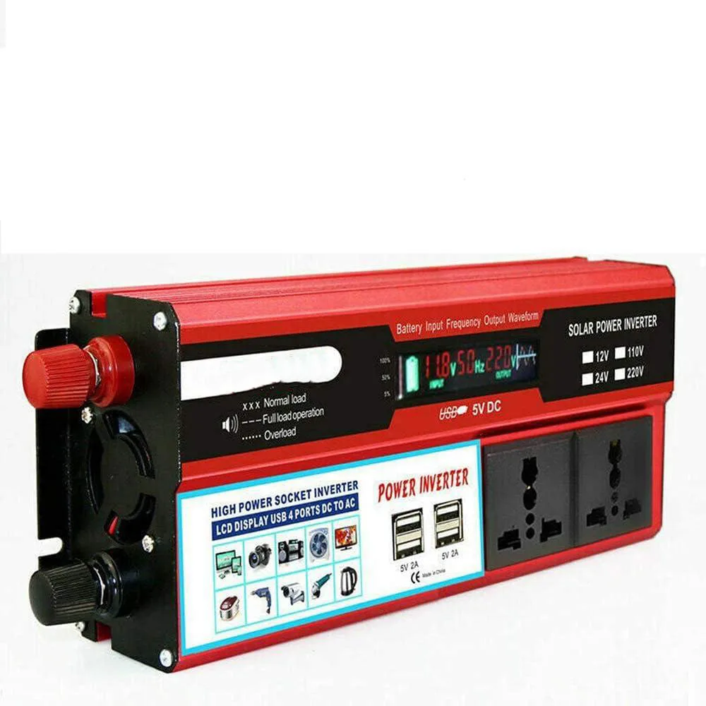 

2000W Power Inverter DC 12V To AC 220V for cars trucks RVs boats with a 12V DC power source Car Power Inverter