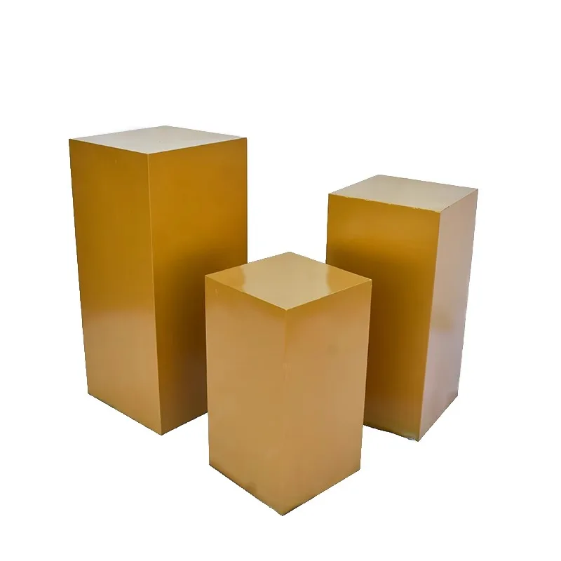 

White wrought iron square bucket five-piece wedding dessert table wedding props stage ornaments wedding decoration cube