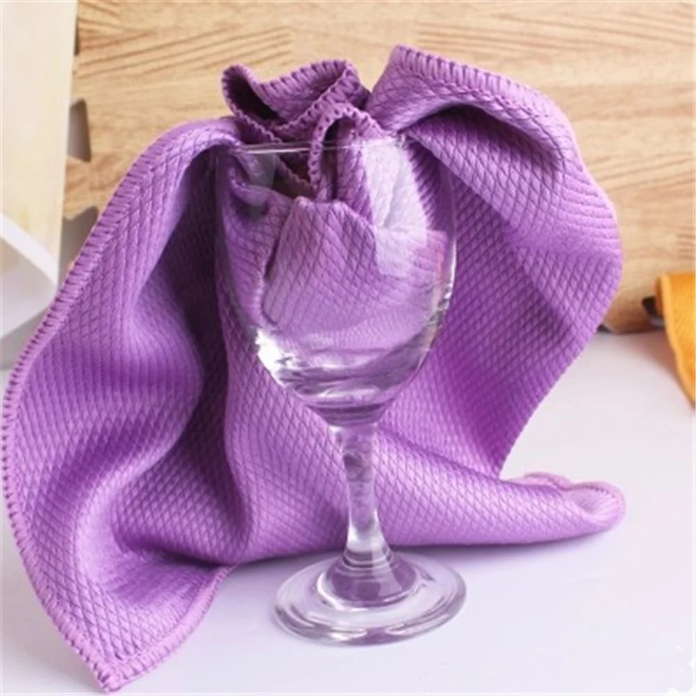 

5pcs Cleaning Cloth Kitchen Premium Material High Absorbency For Car Window Furniture Glass Soft Foldable Quick Dry