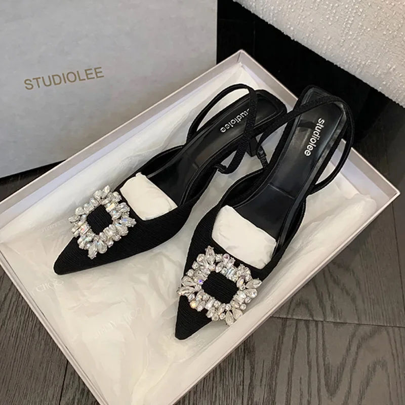 

Low Sandals Woman Leather Low-heeled Cotton Fabric Rubber Hoof Heels Rome Slides PU Low Sandals Woman Leather Low-heeled Hoof He