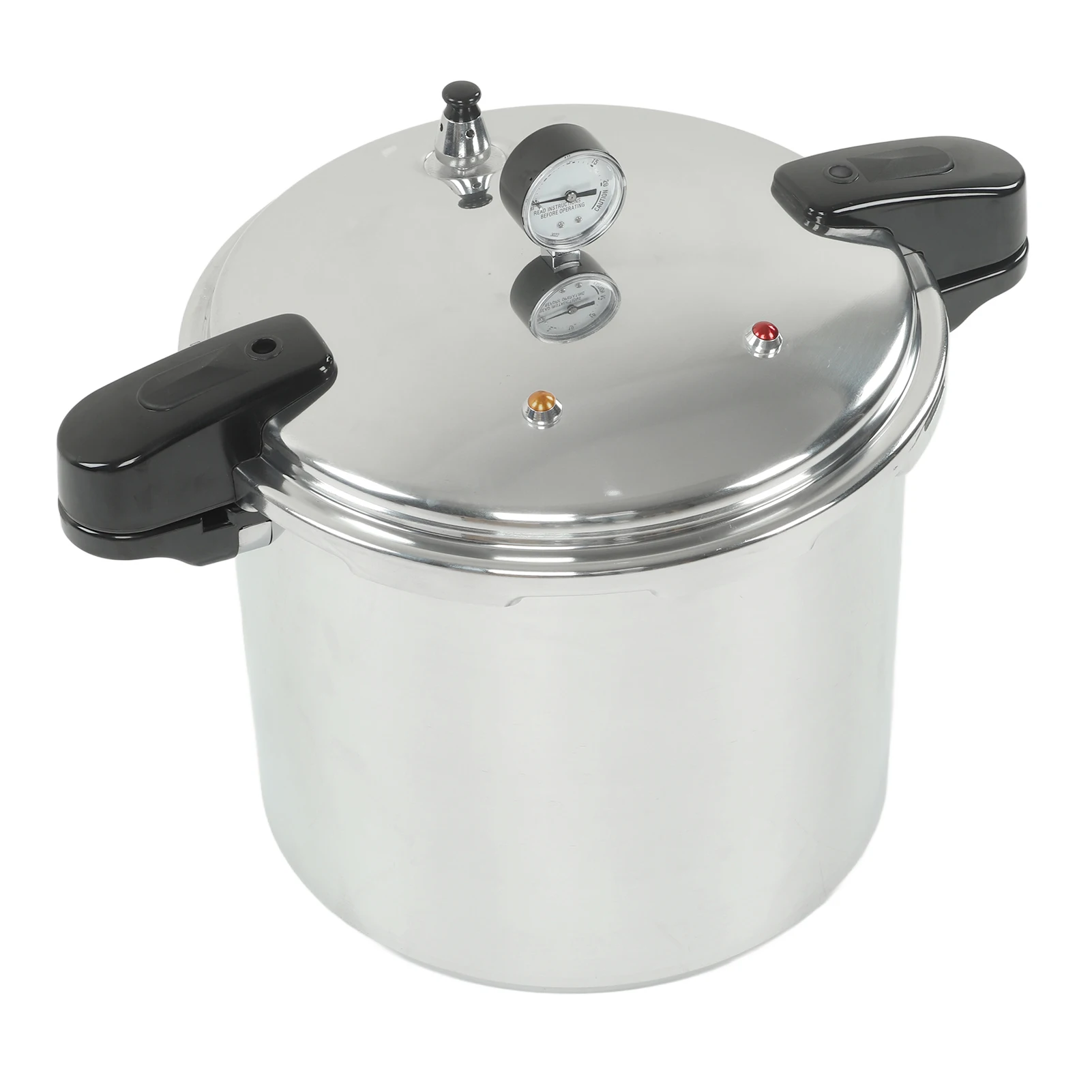 23L Pressure Cooker Aluminum Alloy Pressure Cooker with Gauge Multifunctional Pressure Canner for Home Restaurant Hotel Canteen