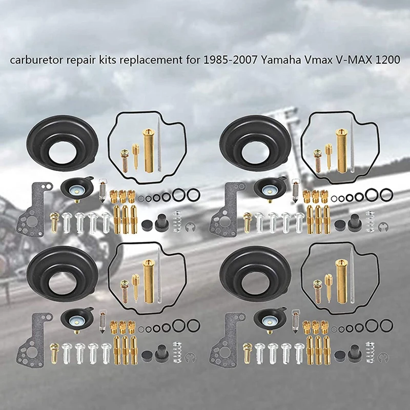 12-Pack Carburetor Repair Kit Diaphragm Air Cut-Off Valves Replacement For 1985-2007 Yamaha Vmax V-MAX 1200