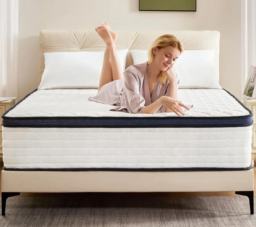 High Quality Knitting Fabric Latex Foam Memory Foam Pocket Spring Mattress Compress Roll Box Hospital Bedroom Use 30cm Thickness