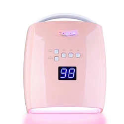 66W Rechargeable Nail Lamp Professional Gel Polish Dryer Cordless Manicure Machine Wireless Nail UV LED Lamp