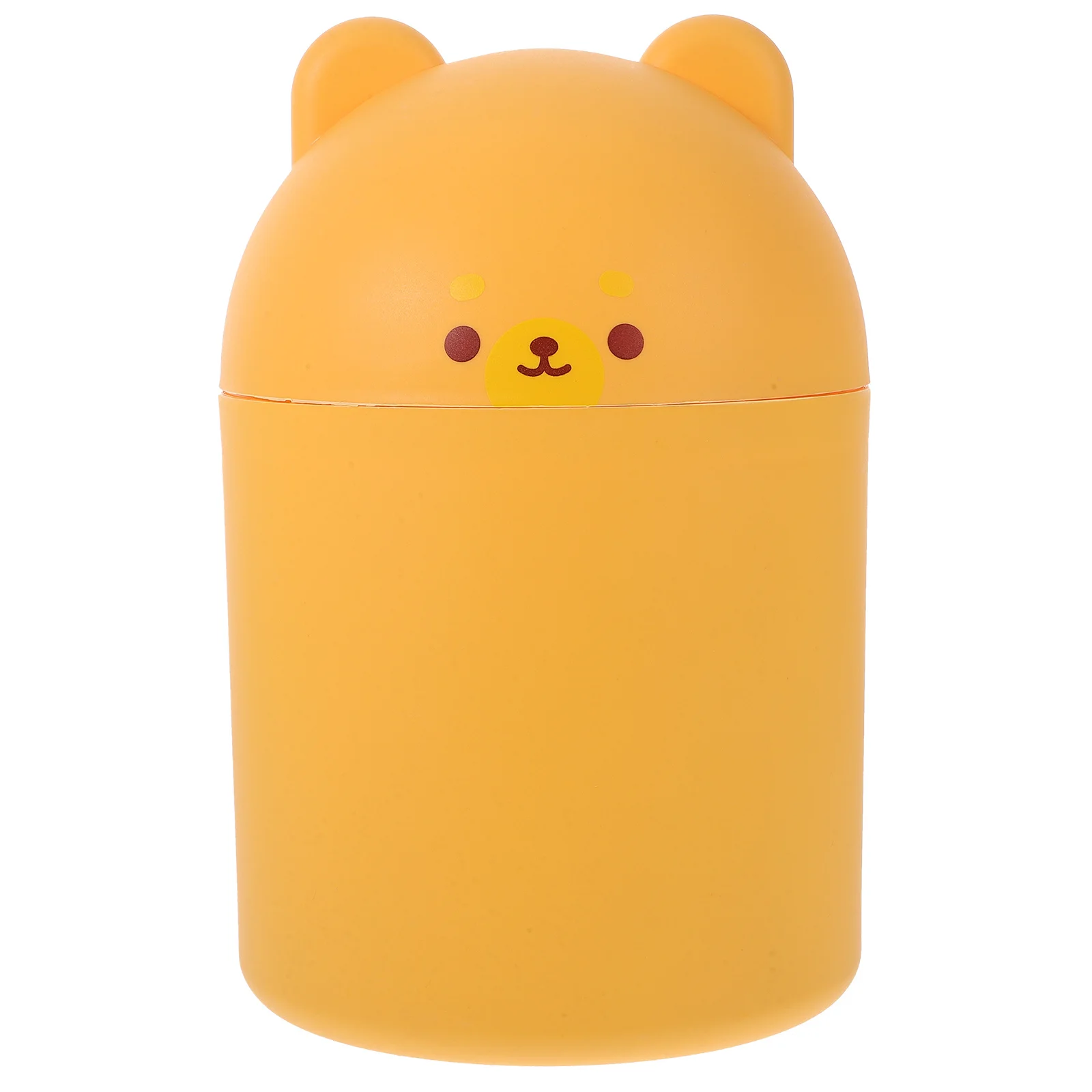 

Mini Cartoon Bear Desktop Trash Can Plastic Small Garbage Bin Household Use Office Study Room Decoration Convenient Trash