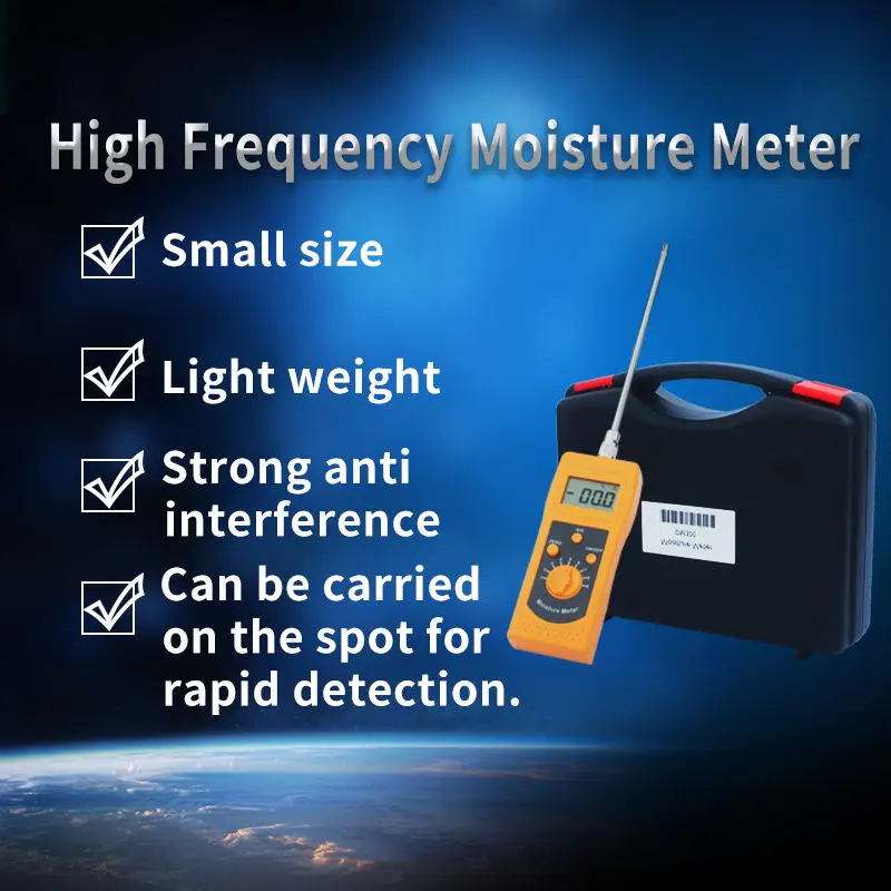 2026 DM300 Digital Moisture Meter with 235mm Probe for Measuring Moisture in Food Sugar & Salt Stuffing