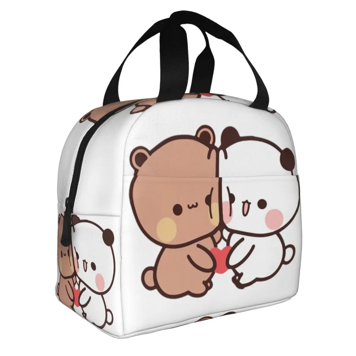 Bubu Dudu Panda And Brownie Bear Couple Thermal Insulated Lunch Bag Women Resuable Lunch Tote Camping Travel Storage Food Box