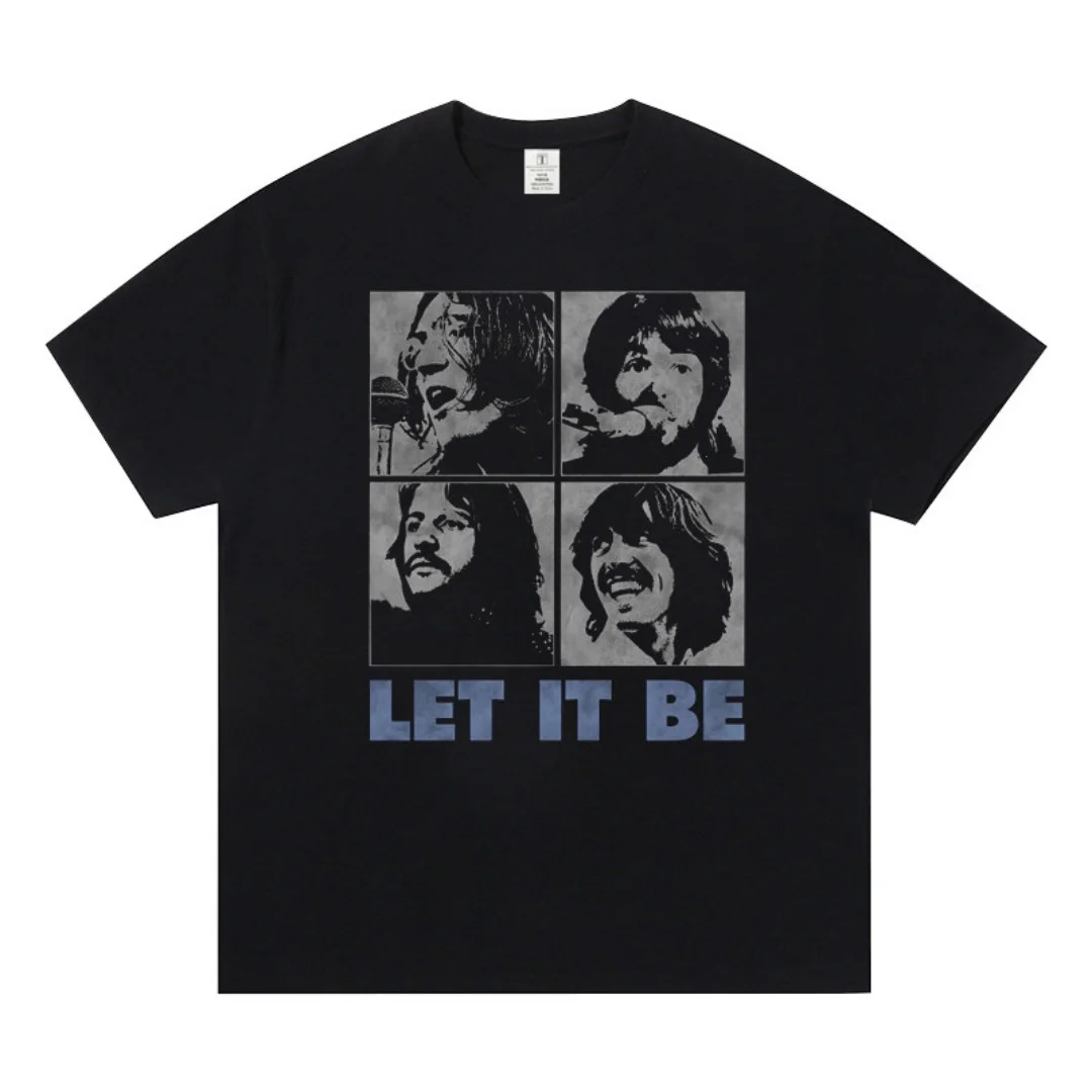 Camiseta de manga corta de rock de John Lennon de The Beatles, ropa relacionada con la música, camiseta de algodón puro para hombre, ropa para niños, camiseta Y2k