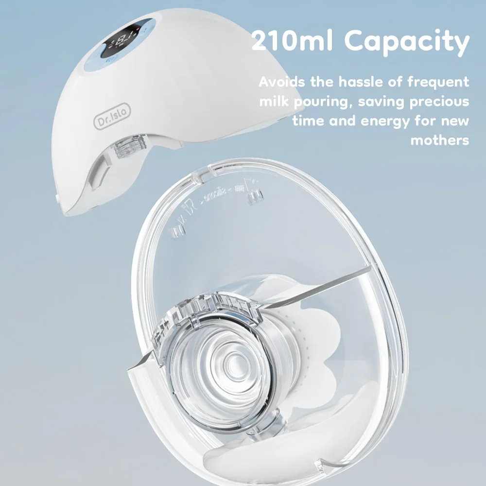 Wearable Electric Breast Pump 4 Modes 36 Suction Levels Hands-Free Milk Collector with 19/24mm Flange for Comfortable Feeding