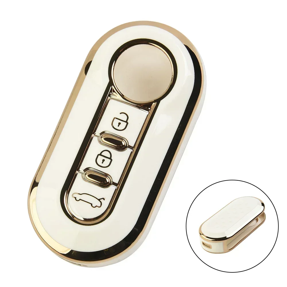 Para fiat kit de reparo e proteção de chave remota de carro de 3 teclas para ducato punto 500 kit de proteção remota de chave de carro branca