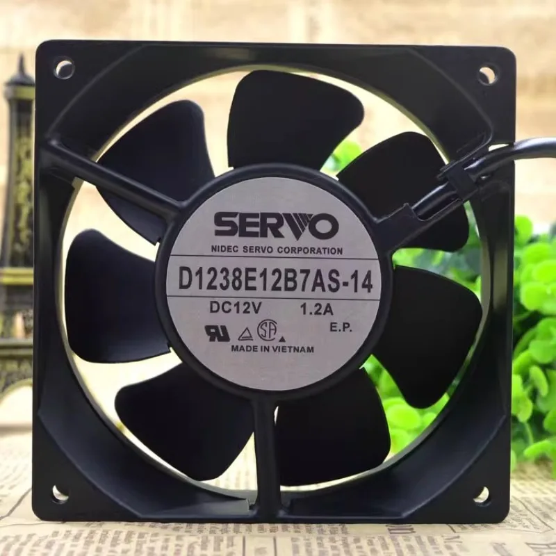 New Cooler Fan for SERVO D1238E12B7AS-14 12038 12V 1.2A 12CM Cooling Fan 120*120*38mm