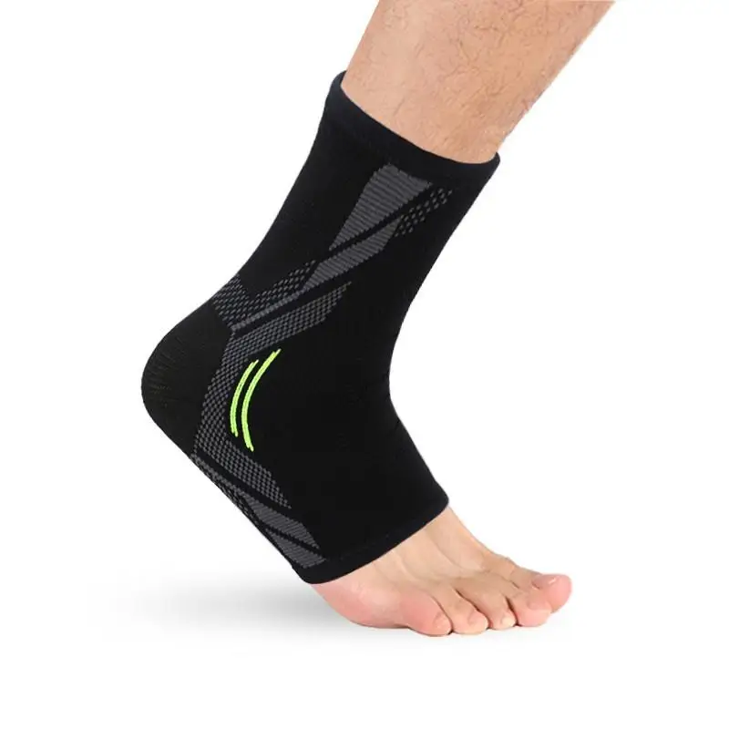 1 Pair Elastic Ankle Support Sleeves Breathable One Size For Running Basketball Cycling Sports Injury Prevention Ankle Support