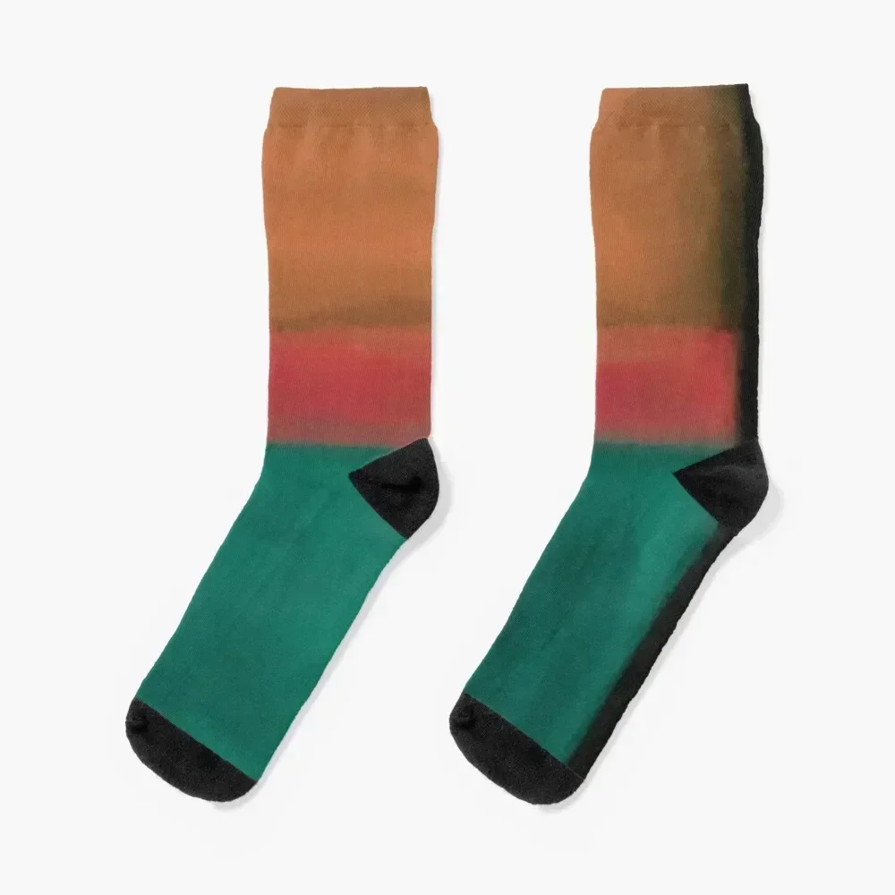 

Rothko Inspired #4 Socks custom Novelties halloween colored Socks Men's Women's Climbing Sports bright garter Male Socks Women's