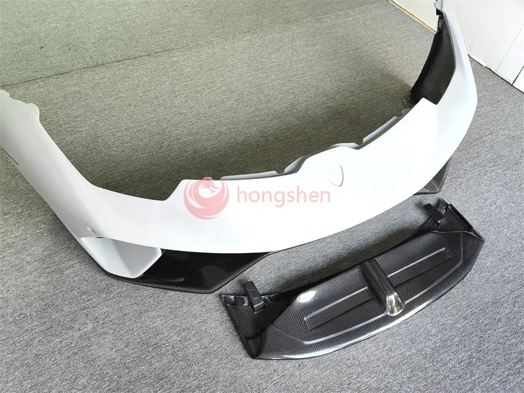 Half carbon fiber P-style track version front bumper body kit for Lamborghini Huracan LP580 LP610 front bar body kit