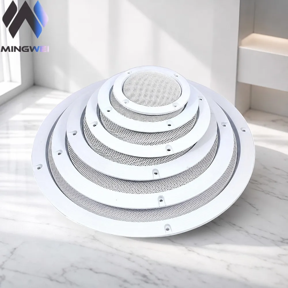 MW Audio 2 szt. Białe metalowe osłony głośnikowe z żelaznego drutu, plastikowa rama obudowy 2/3/4/5/6.5/8/10 cali do samochodu i domu — zdjęcie produktu 4