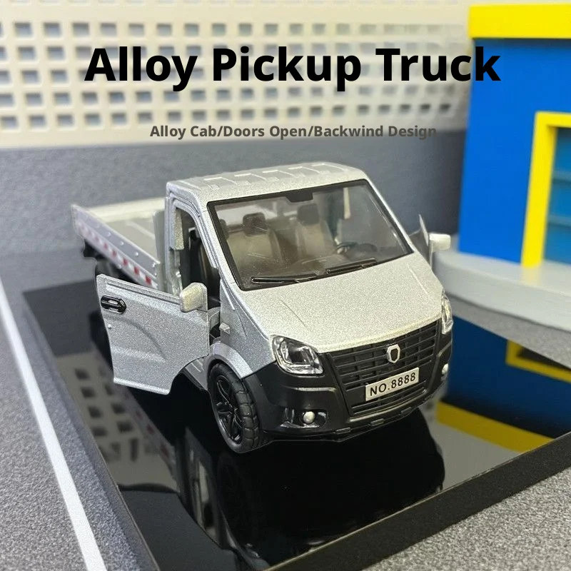 Light-Duty Transport Truck Alloy Model 1:34 Scale Desktop Decoration with Movable Parts Birthday Gift for Adults And Children