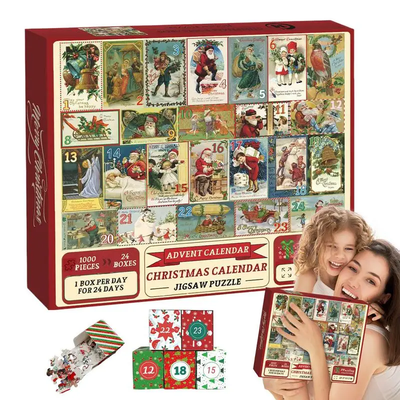 

1000 пазлов-календарь для детей и взрослых, 2024 шт.