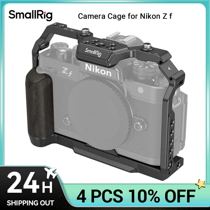 

SmallRig Camera Cage for Nikon Z f with Arca Swiss Quick-Release Plate for DJI RS 2 /RSC 2 /RS 3 / RS 3 Pro or Arca-type Tripods